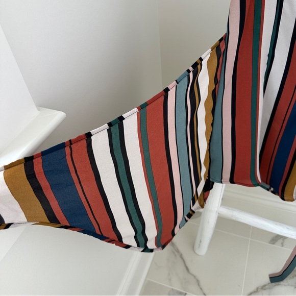 Vici Just a Dream Multicolor Striped Wrap Mini Dress Size Small - Picture 8 of 12